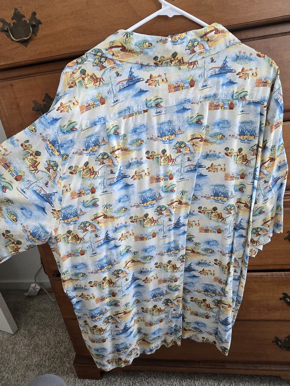 Men's Casual Disneyland... Disney Print Shirt - Light Blue Tropical